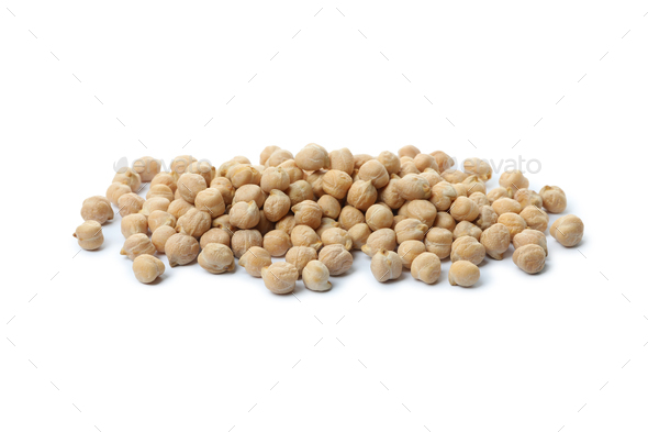 Fresh Raw Chickpea Isolated On White Background Stock Photo By ...