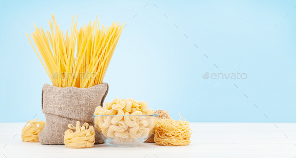 Various types of Italian pasta Stock Photo by karandaev | PhotoDune