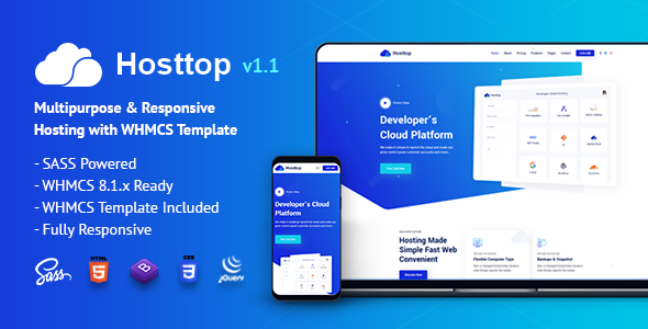 Hosttop | Responsive Hosting With WHMCS Template