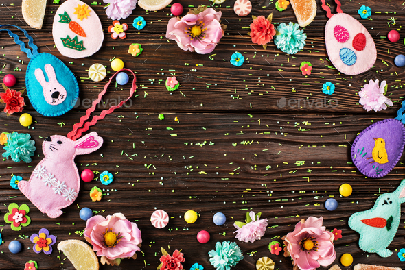 Colorful Sugar Flower Sprinkles As a Background Stock Image