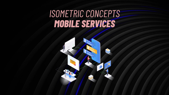 Mobile Services - Isometric Concept