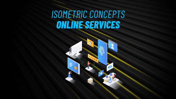 Online Service - Isometric Concept