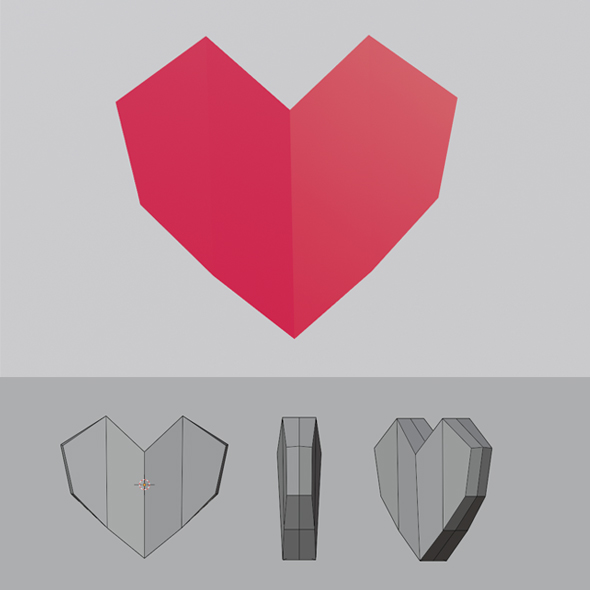 Low-Poly Heart - 3Docean 31231383