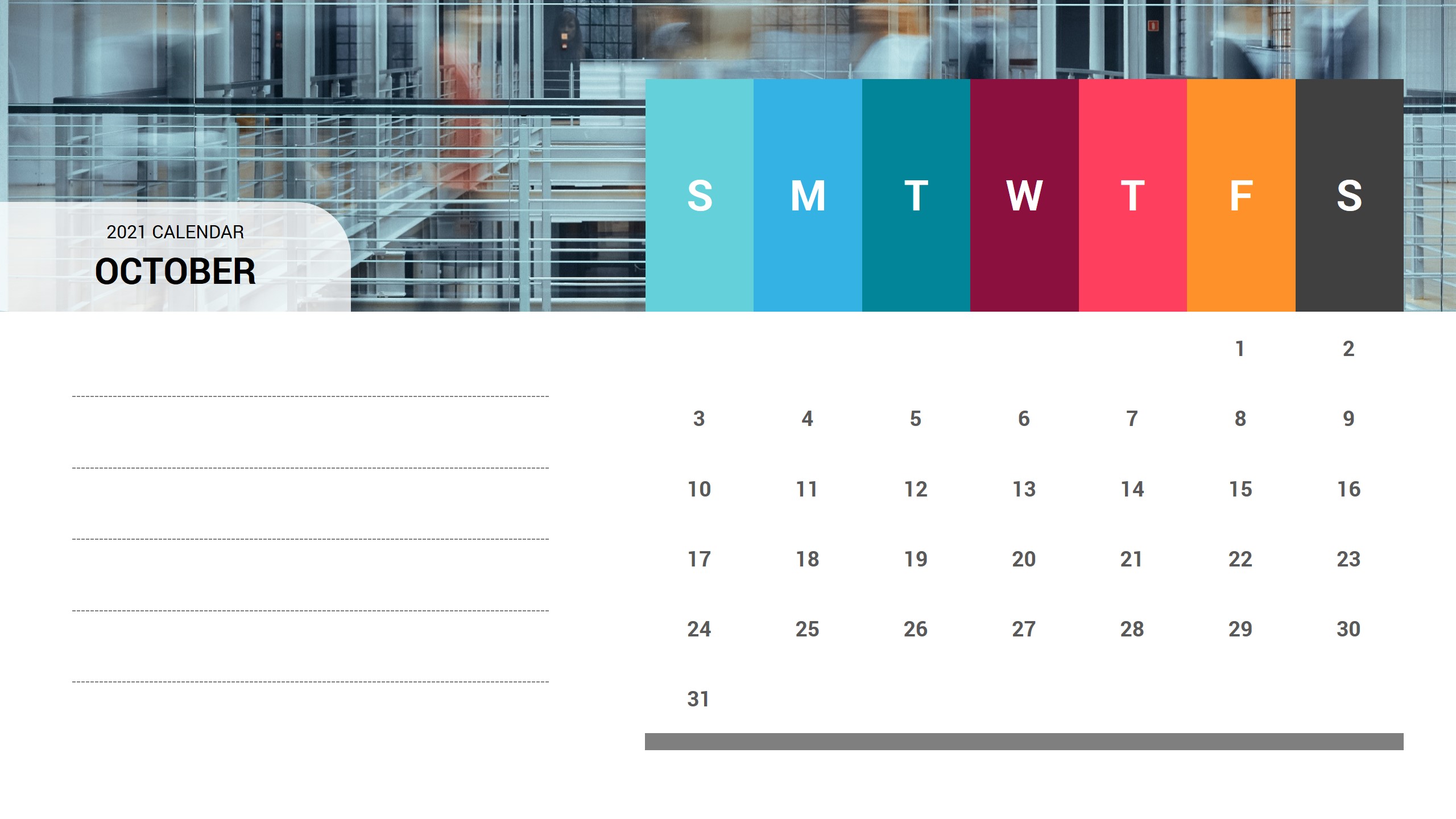 Calendar 2021 Google Slides Template by CiloArt GraphicRiver
