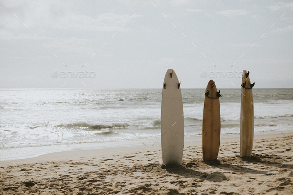 Download Surfboard Mockup On The Beach Stock Photo By Rawpixel Photodune