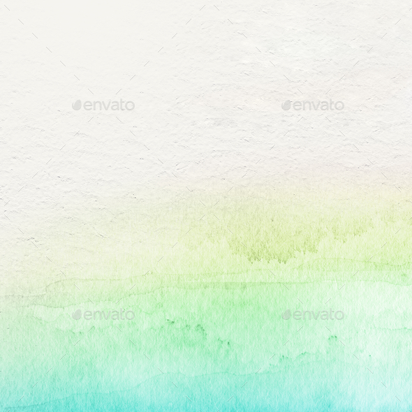 Ombre Green Watercolor Style Background Illustration Stock Photo By