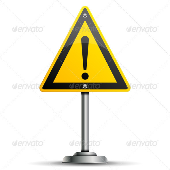 Pole with Warning Sign - Web Technology