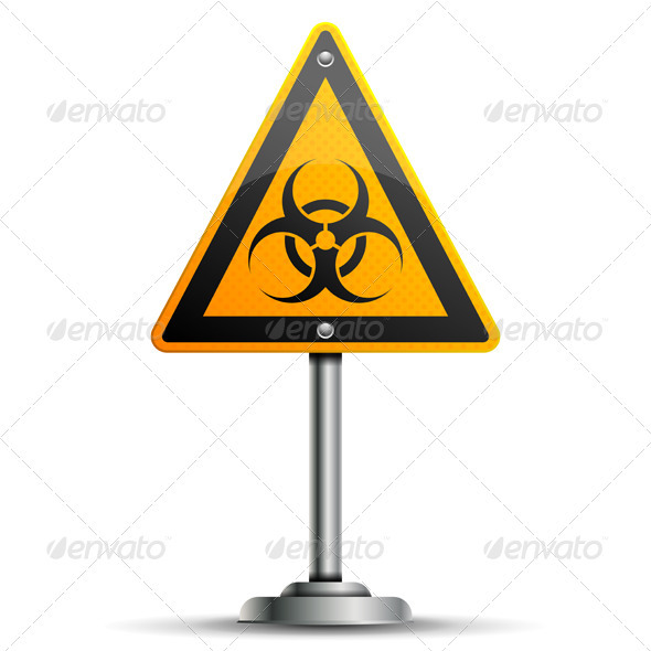 Pole with Warning Sign - Web Technology