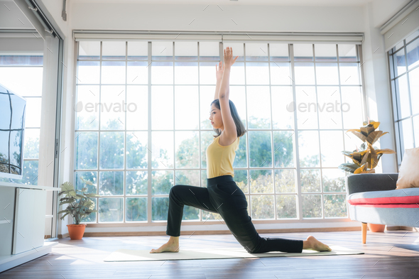 HD wallpaper: Indoor yoga sport beautiful girl photo, exercising