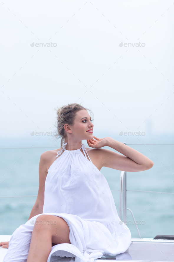 White Dresses for Boat Ride