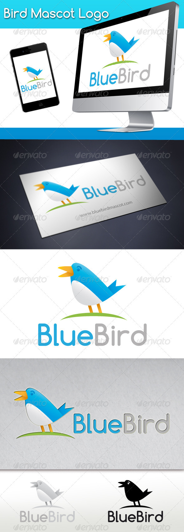 Bird Mascot Logo - Animals Logo Templates
