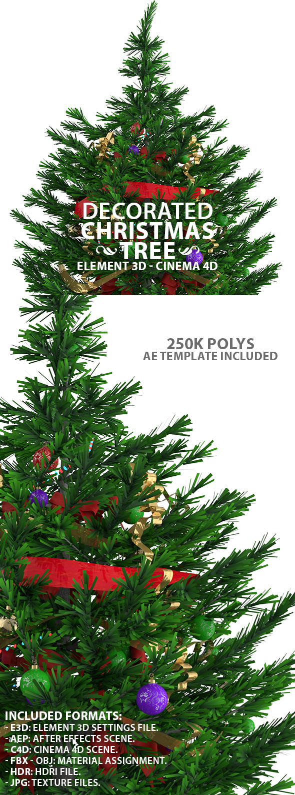 Decorated Christmas Tree - 3Docean 29714956