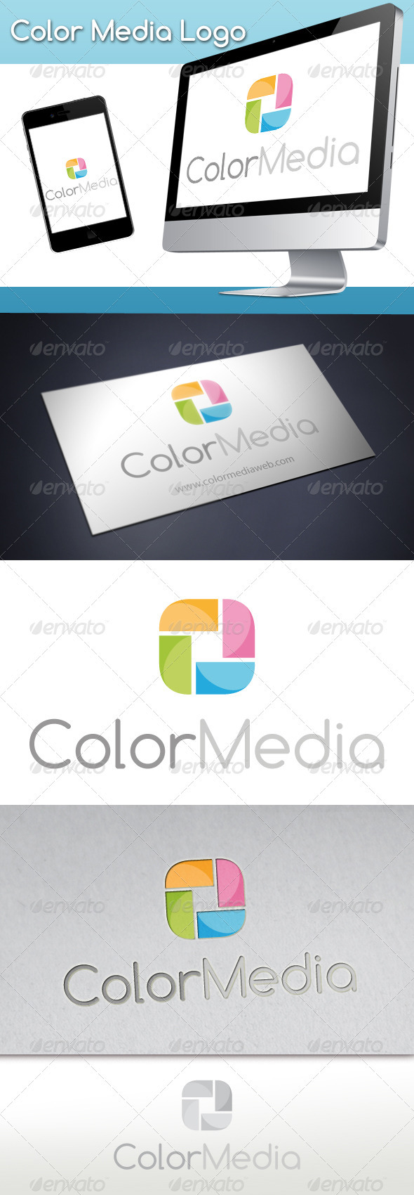 Color Media Logo - Vector Abstract