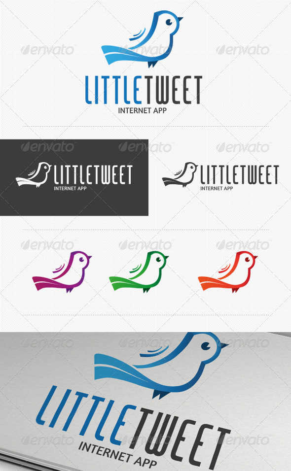 Little Tweet Apps Logo - Animals Logo Templates