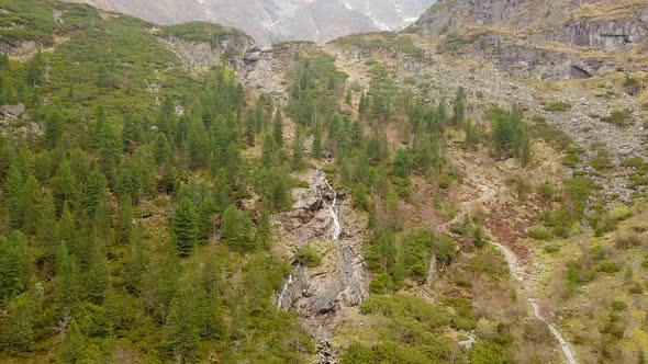 Mountain Waterfall in Tatra Mountains, Poland