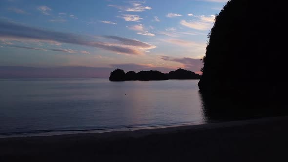 Drone Sunrise, Beautiful , Amazing Sun and Ocean