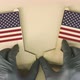 Flags of the USA Made of Recycled Paper on the Table - VideoHive Item for Sale