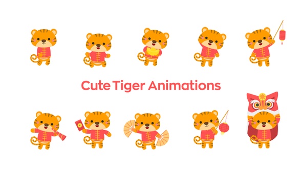 Chinese New Year Tiger Animations