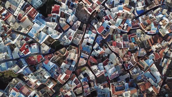 Aerial View of Medina Blue Old City Chefchaouen alt