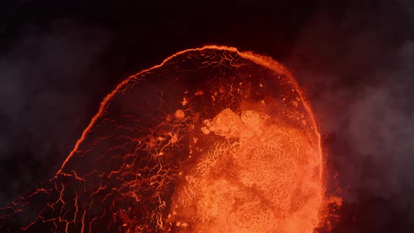 Top down view of a Volcanic crater alt