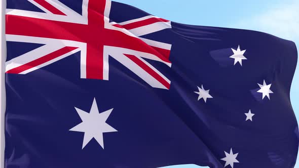 Australia Flag Looping Background