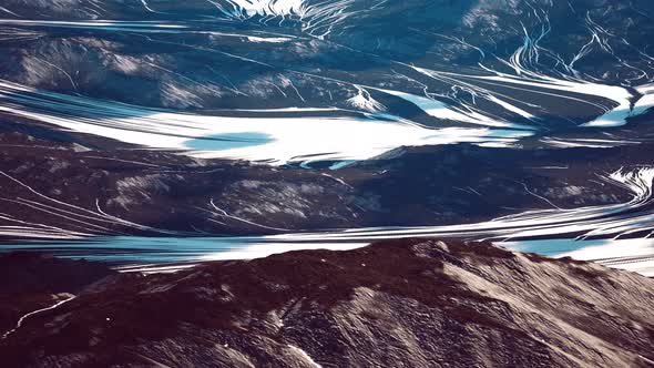 Aerial View of the Mountains with Glacier alt