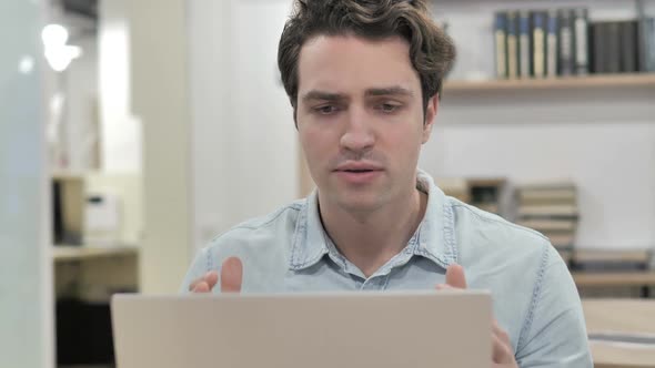 Loss Frustrated Creative Man Working on Laptop alt