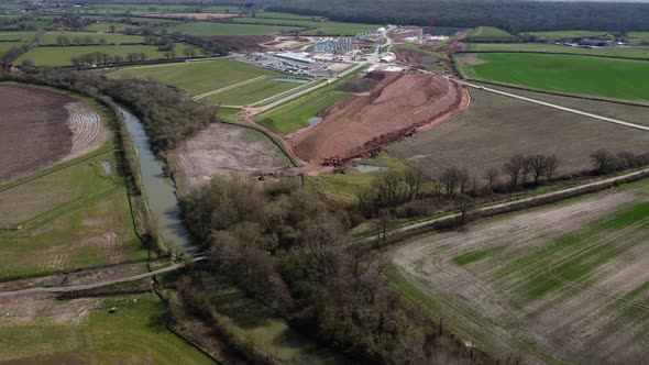 Hs2 Grand Union Canal Lond Itchington Wood Tunnel Aerial Ufton Offchurch