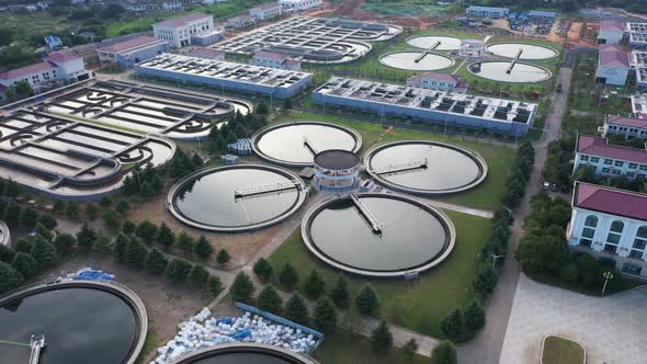 4K Shocking Aerial Photography Changsha Yuelu District Sewage Treatment Plant alt