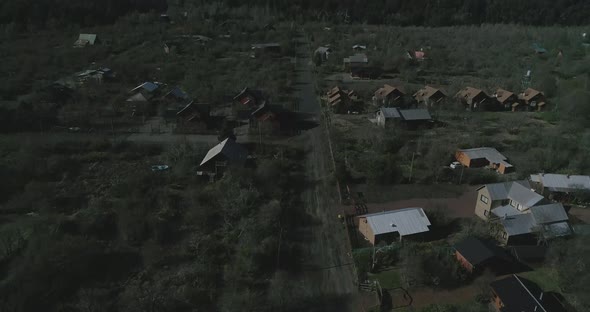 Slow motion, Drone footage in 120 fps slog-2 in the mointains city chillan in Chile alt