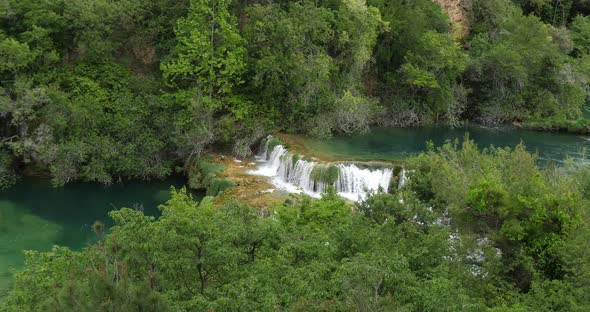Skradin's Waterfall, Skradinski Buk, Krka Natural Park, Near Sibenik in Damaltia, Croatia alt