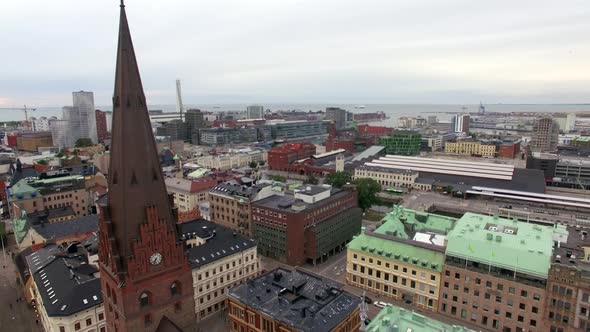 Aerial Malmö city