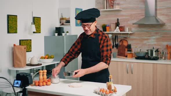 Cooking in Front of Professional Camera alt