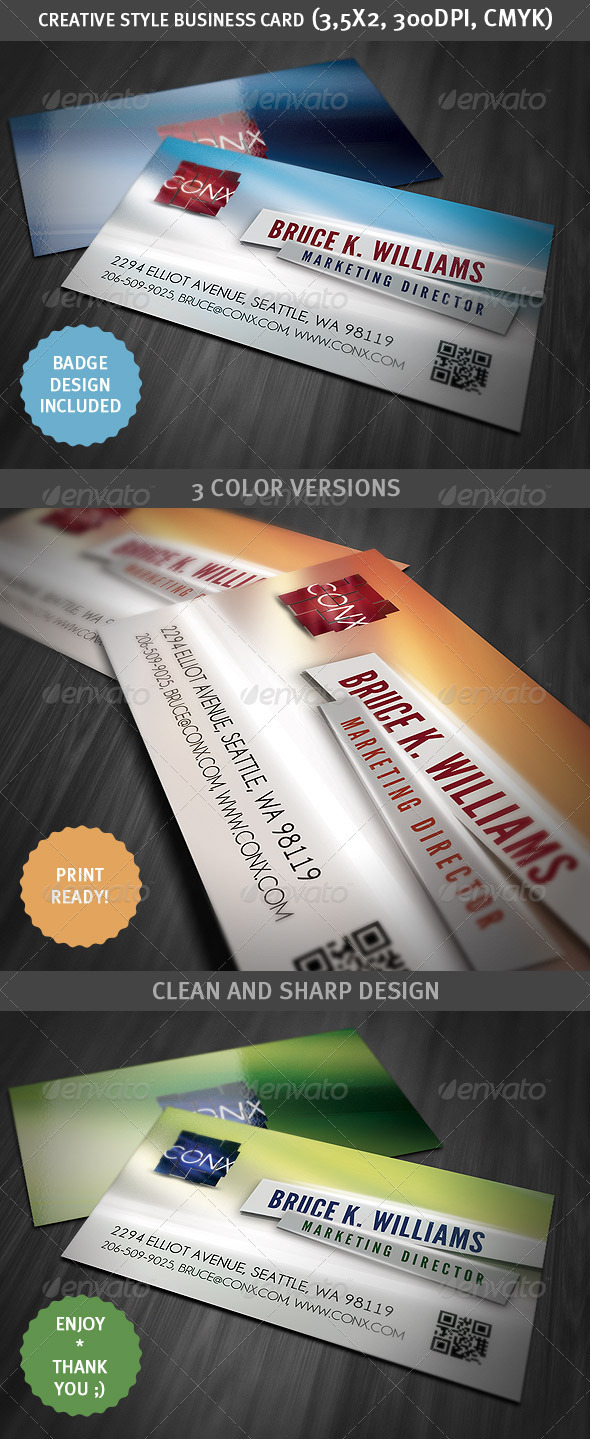 Creative Style Business Card Template - Creative Business Cards