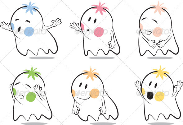 Baby Ghost Cartoon - Monsters Characters