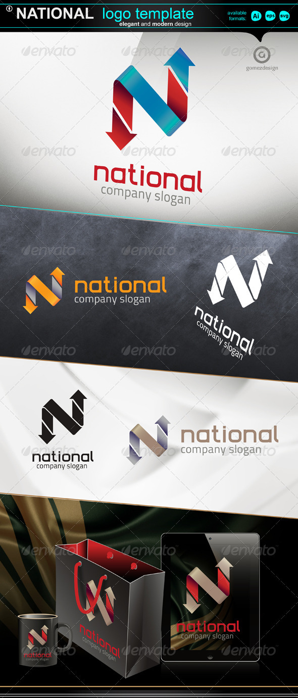 National - Letters Logo Templates