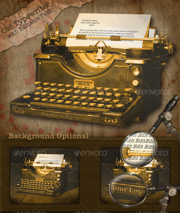 Old Typewriter - Backgrounds Decorative