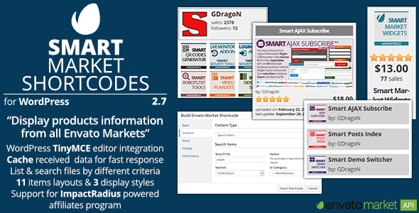 Smart Market Shortcodes - CodeCanyon 9321729