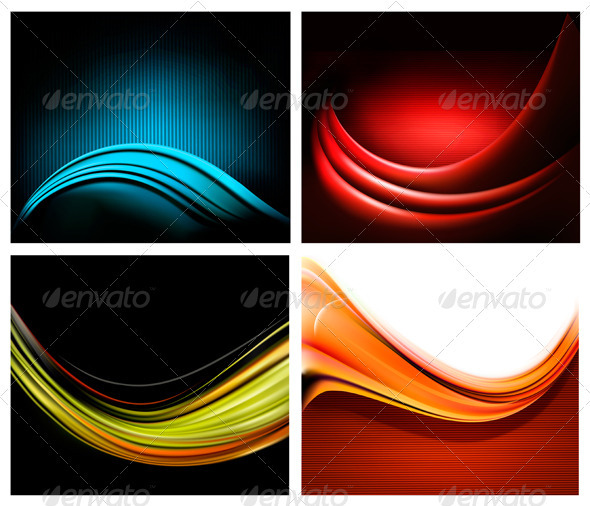 Set of business elegant colorful abstract backgrou - Backgrounds Business