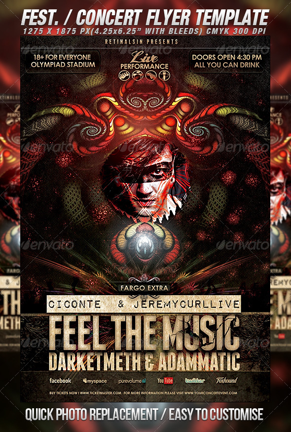 Fest. / Concert Flyer Template - Concerts Events