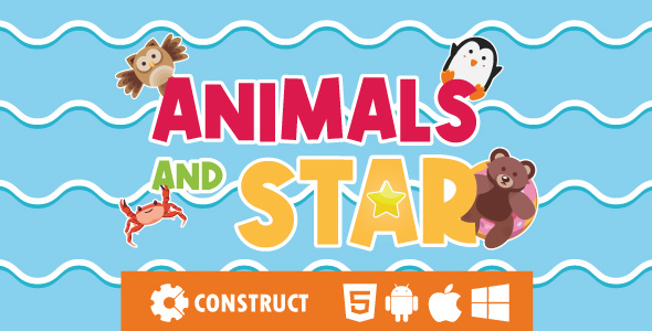 Animals and Star - HTML5 Educational Game