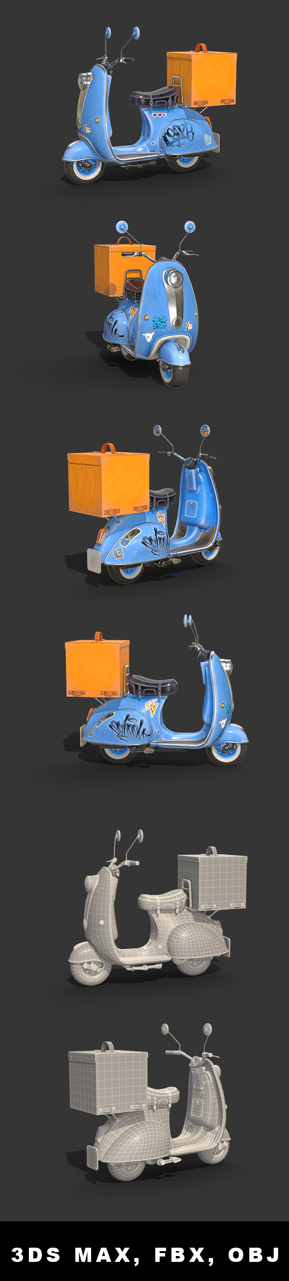 Vespa Delivery Scooter - 3Docean 31275579