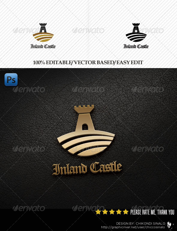 Inland Castle Logo Template - Buildings Logo Templates