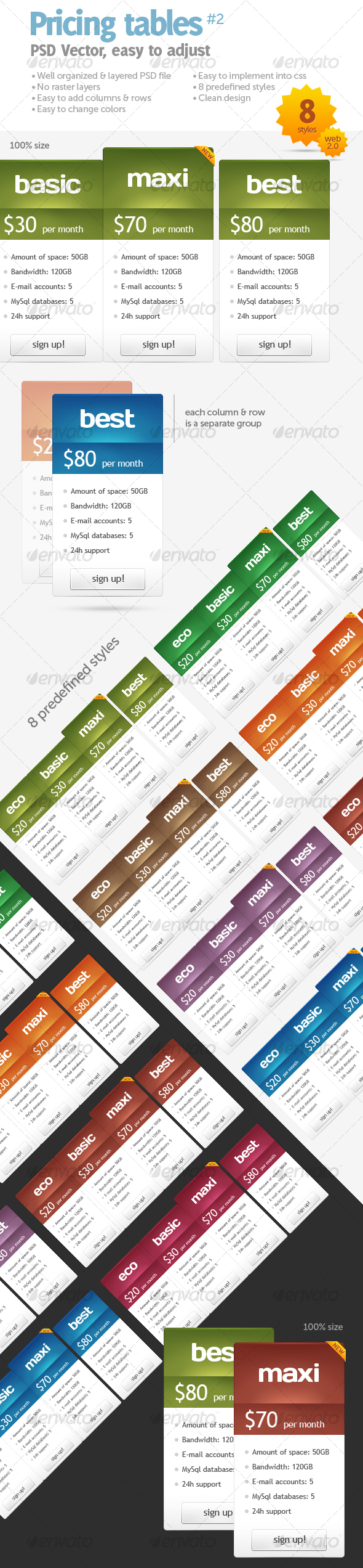 Pricing tables #2 - Web Elements