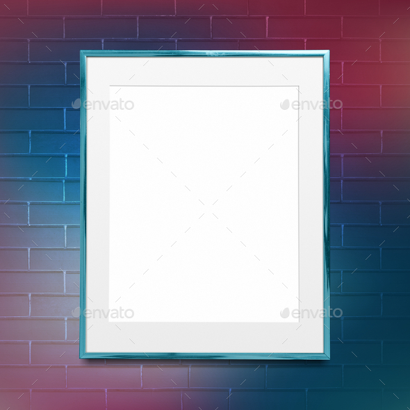 Blue blank frame mockup Stock Photo by Rawpixel | PhotoDune