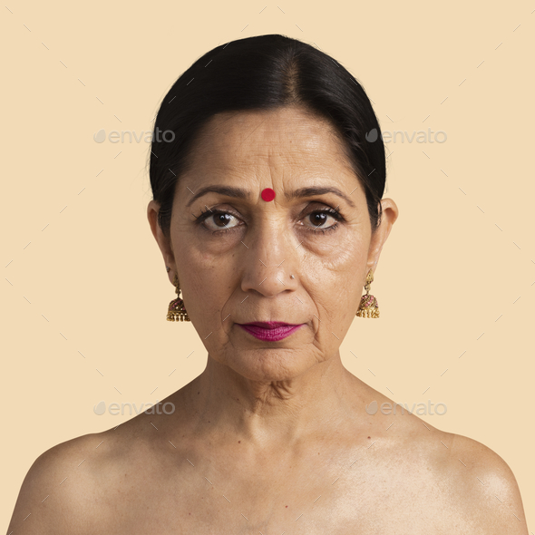Bare chested Indian woman mockup Stock Photo by Rawpixel PhotoDune