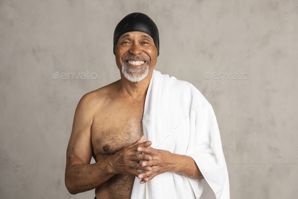 man in bath towel