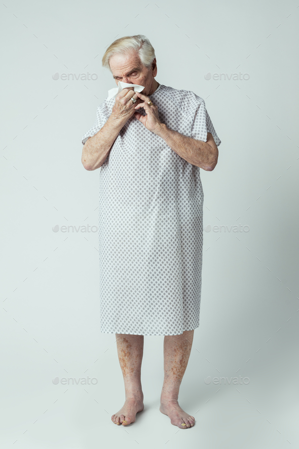 Senior patient with coronavirus symptoms - Stock Photo - Images