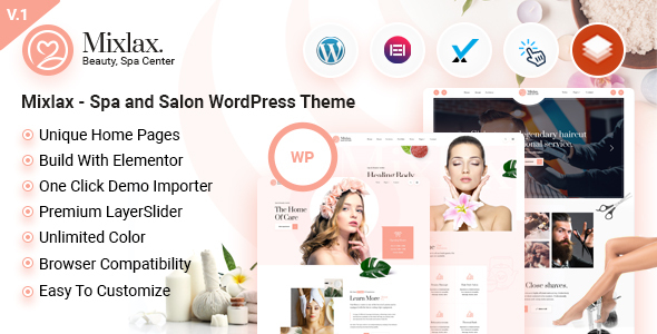 Mixlax – Spa and Salon WordPress Theme