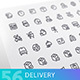 Delivery Line Icons Set